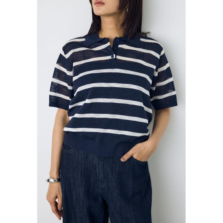 シアーポロニットトップス | AZUL BY MOUSSY | 詳細画像20 