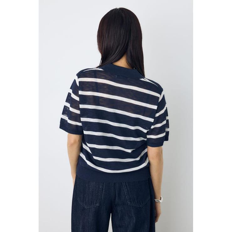 シアーポロニットトップス | AZUL BY MOUSSY | 詳細画像22 
