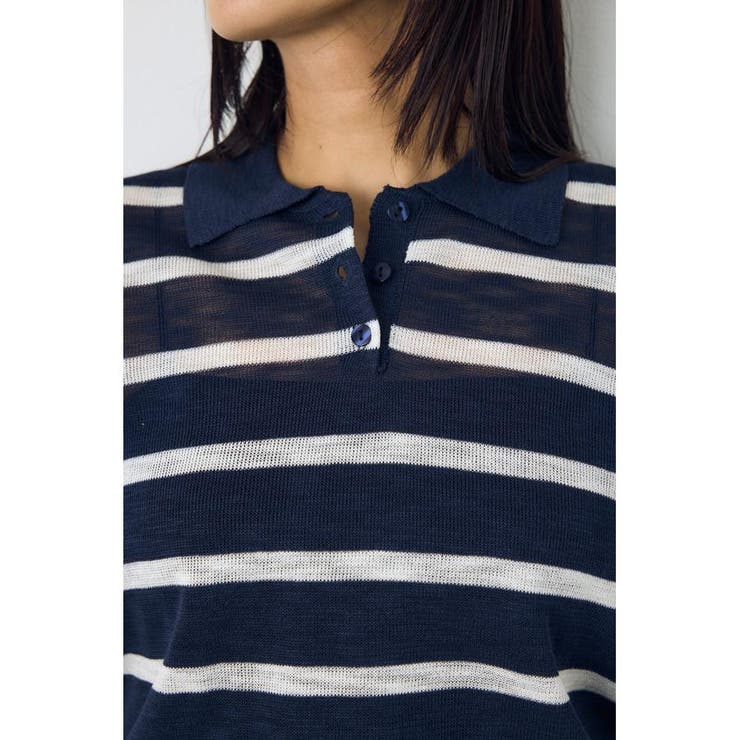 シアーポロニットトップス | AZUL BY MOUSSY | 詳細画像24 