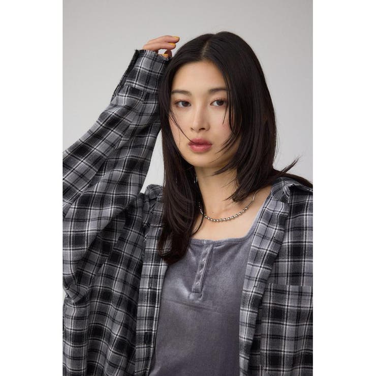アソートフリンジチェックシャツ | AZUL BY MOUSSY | 詳細画像2 