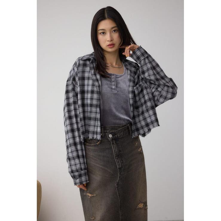 アソートフリンジチェックシャツ | AZUL BY MOUSSY | 詳細画像3 