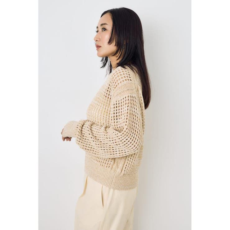 クロップドメッシュニット | AZUL BY MOUSSY | 詳細画像14 