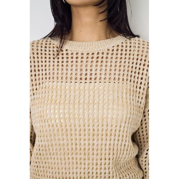 クロップドメッシュニット | AZUL BY MOUSSY | 詳細画像18 