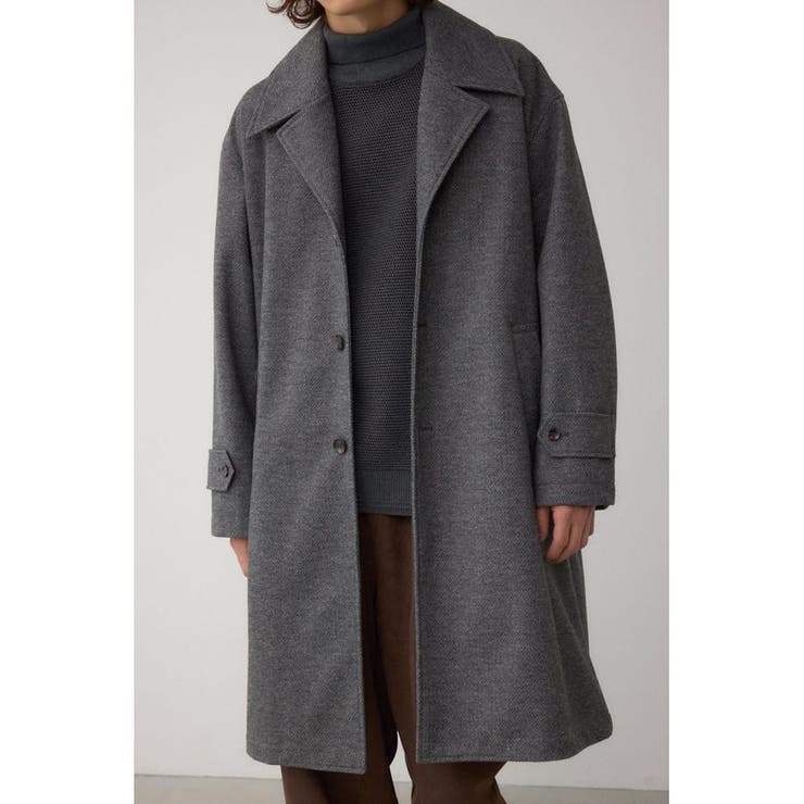 GRY | ワイドラペルルーズチェスターコート | AZUL BY MOUSSY