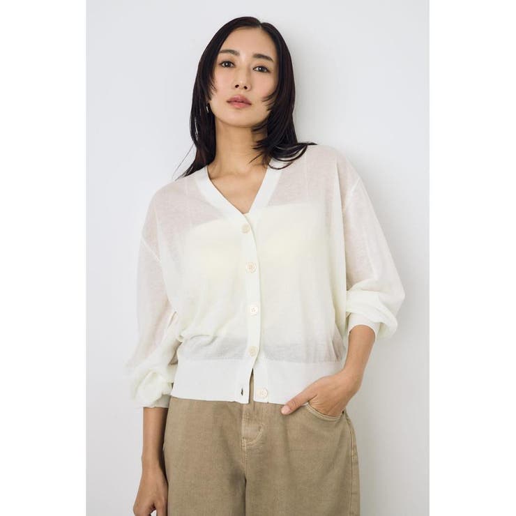 シアーニットカーディガン | AZUL BY MOUSSY | 詳細画像2 