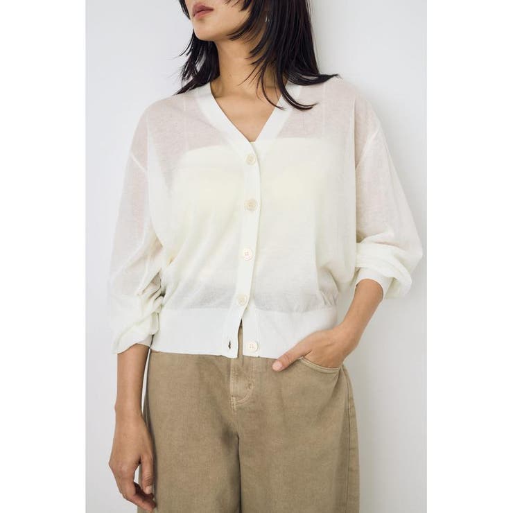 シアーニットカーディガン | AZUL BY MOUSSY | 詳細画像3 