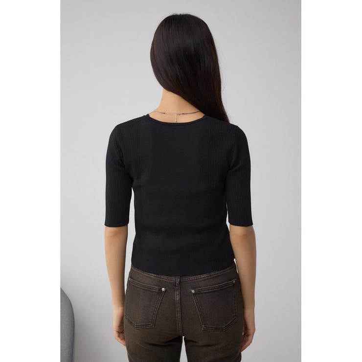 フェイクレイヤードレースアップニット | AZUL BY MOUSSY | 詳細画像7 