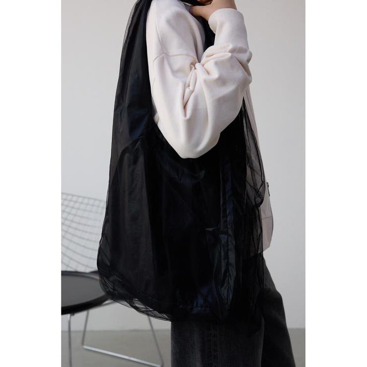 BLK | チュールレイヤードトートバッグ | AZUL BY MOUSSY