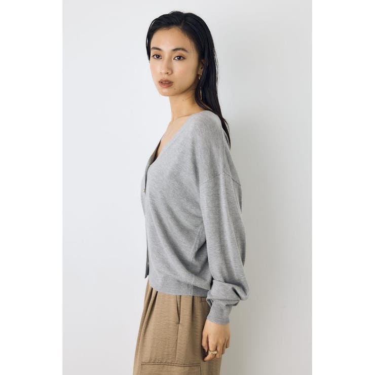格上げVネックニットカーディガン | AZUL BY MOUSSY | 詳細画像31 