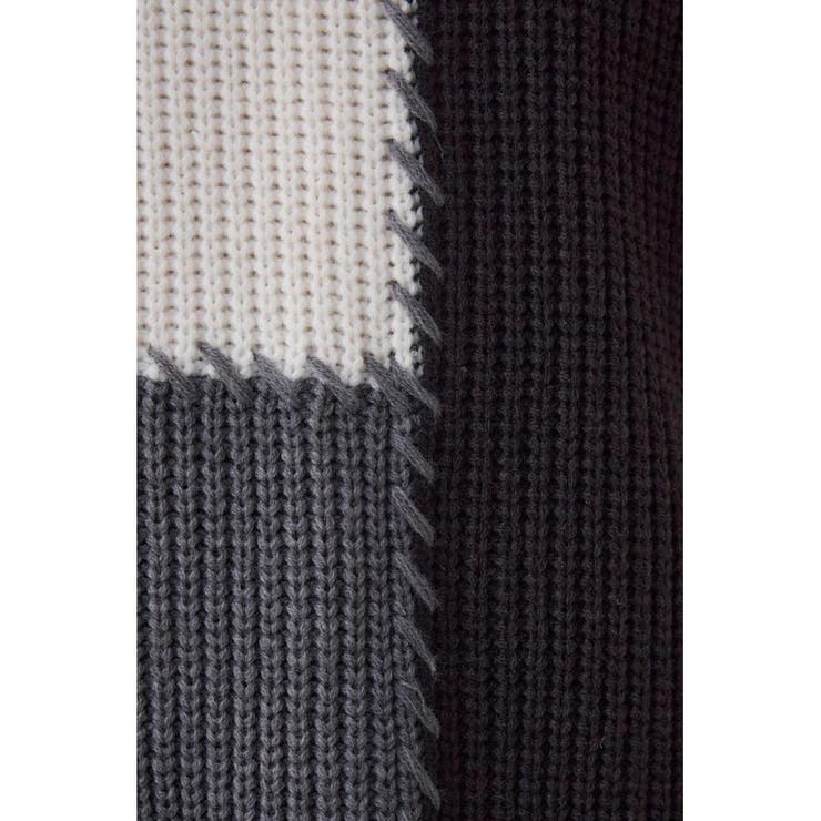 スウィッチングブランケットステッチニット | AZUL BY MOUSSY | 詳細画像12 