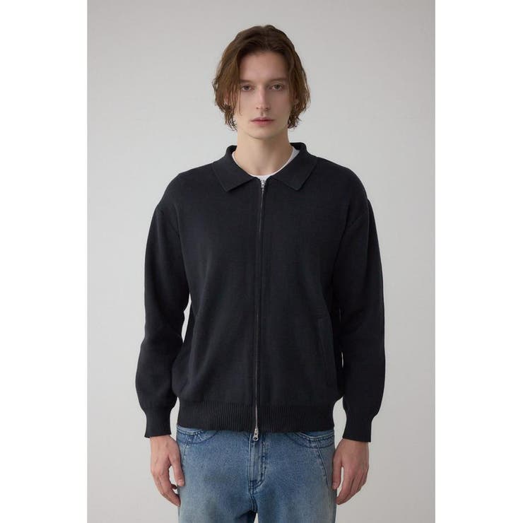 ジップアップ襟付きニットカーディガン | AZUL BY MOUSSY | 詳細画像5 