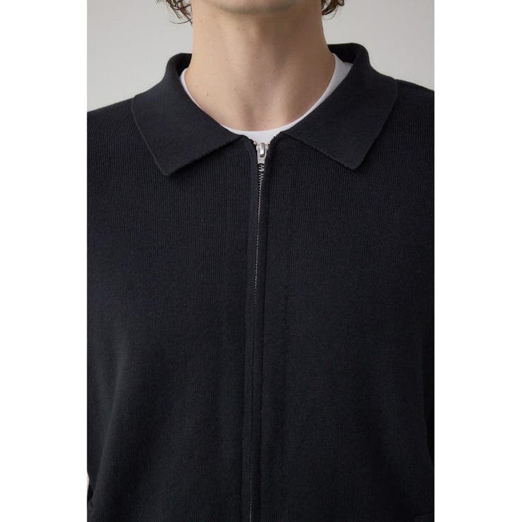 ジップアップ襟付きニットカーディガン | AZUL BY MOUSSY | 詳細画像8 