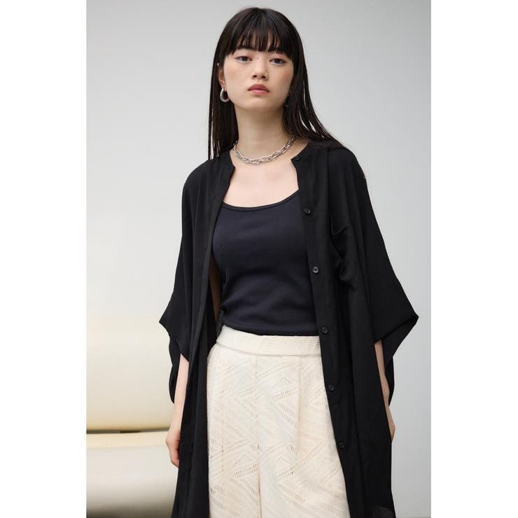 ポンチョ型楊柳シャツ | AZUL BY MOUSSY | 詳細画像11 