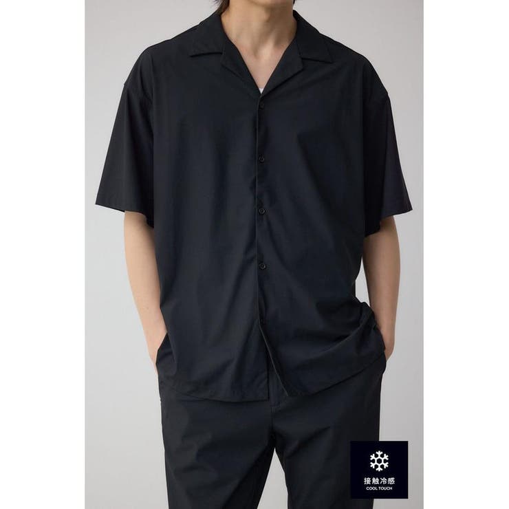 BLK | ダイヤモンドストレッチ開襟シャツ | AZUL BY MOUSSY