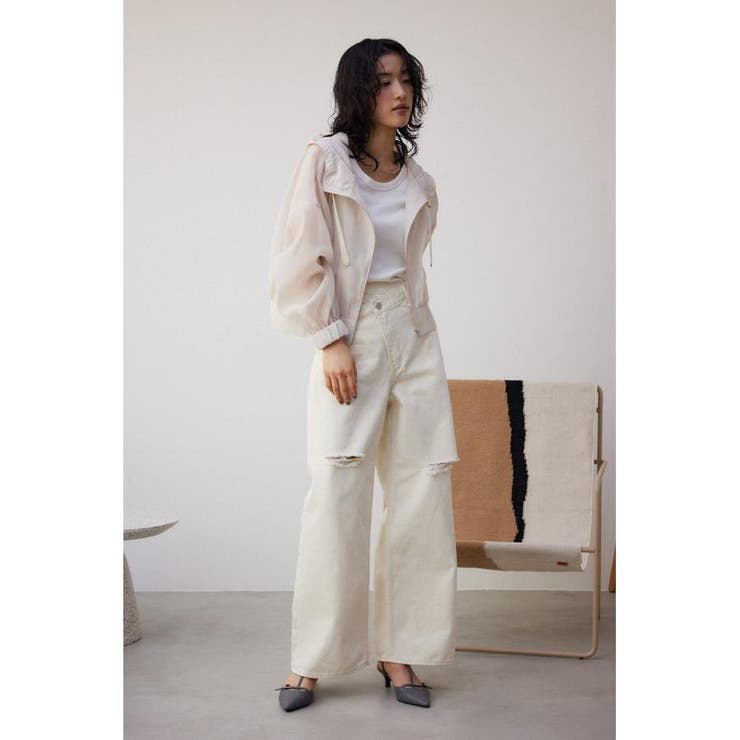 シアーフーディーブルゾン | AZUL BY MOUSSY | 詳細画像4 