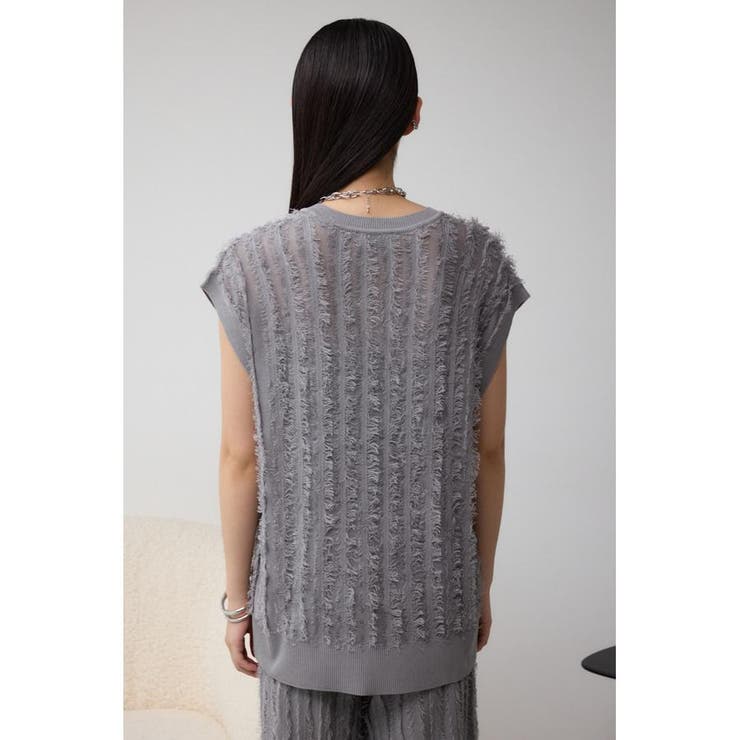 シアーフリンジニットベスト | AZUL BY MOUSSY | 詳細画像26 