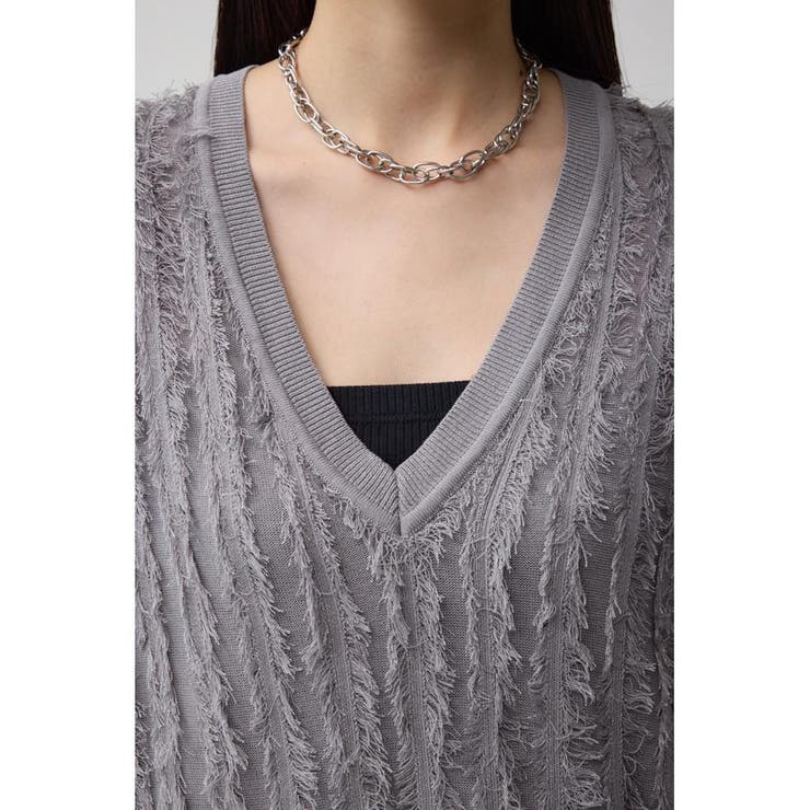 シアーフリンジニットベスト | AZUL BY MOUSSY | 詳細画像27 