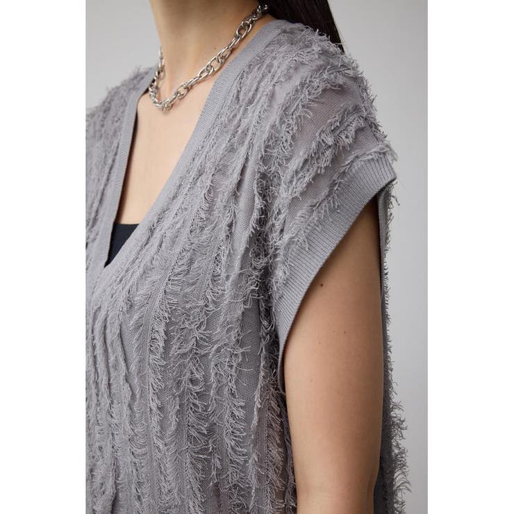 シアーフリンジニットベスト | AZUL BY MOUSSY | 詳細画像28 