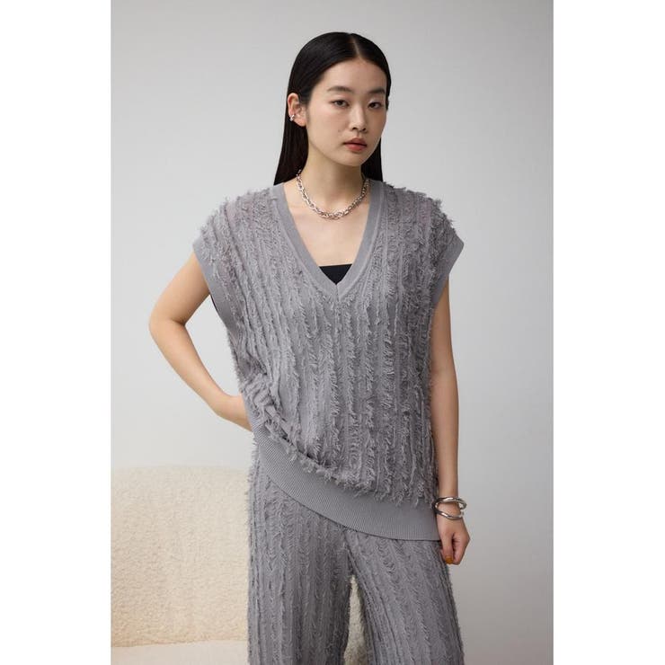 シアーフリンジニットベスト | AZUL BY MOUSSY | 詳細画像22 