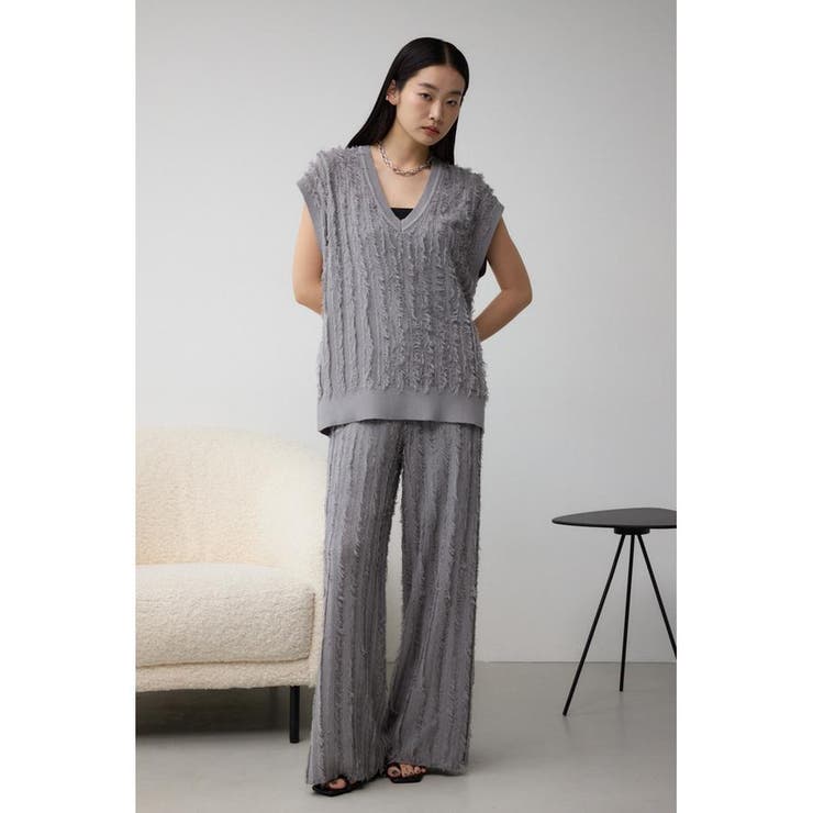 シアーフリンジニットベスト | AZUL BY MOUSSY | 詳細画像23 