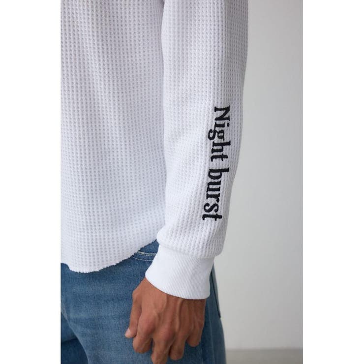 袖刺繍ワッフルトップス | AZUL BY MOUSSY | 詳細画像11 