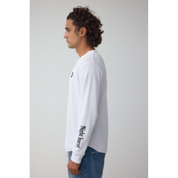 袖刺繍ワッフルトップス | AZUL BY MOUSSY | 詳細画像6 