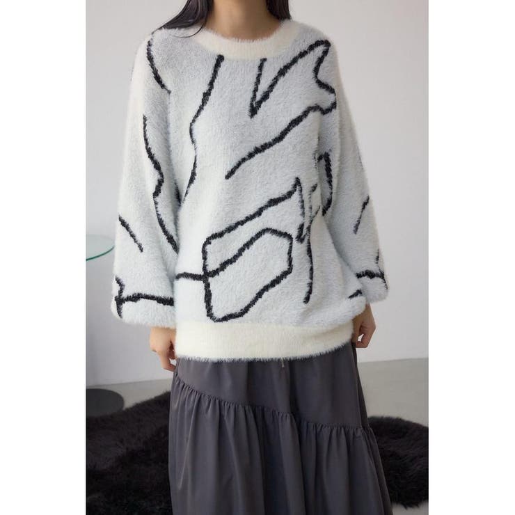 IVOY3 | ニュアンス柄ニットトップス | AZUL BY MOUSSY