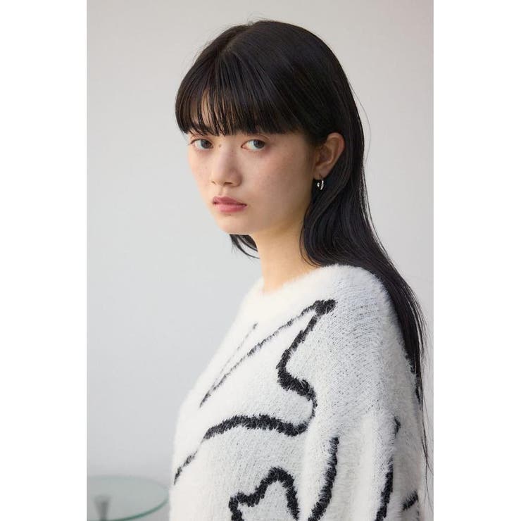 ニュアンス柄ニットトップス | AZUL BY MOUSSY | 詳細画像2 