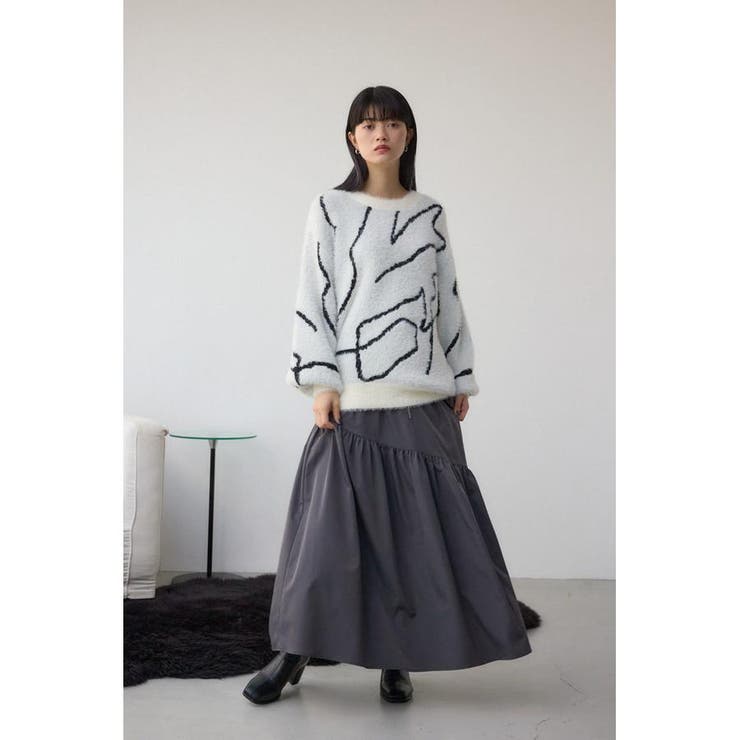 ニュアンス柄ニットトップス | AZUL BY MOUSSY | 詳細画像4 