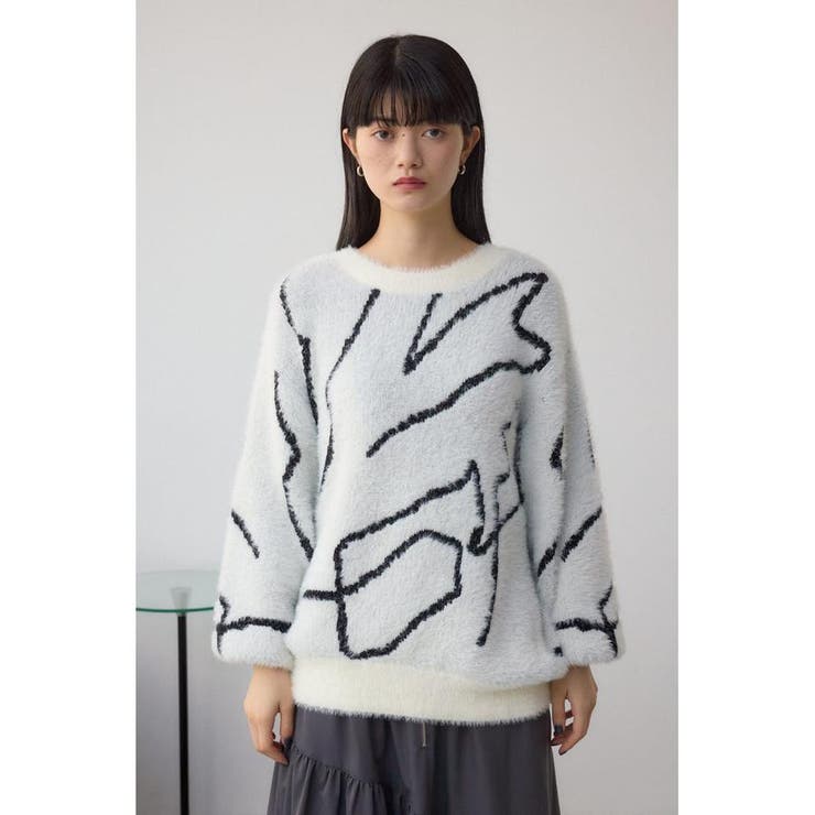 ニュアンス柄ニットトップス | AZUL BY MOUSSY | 詳細画像5 