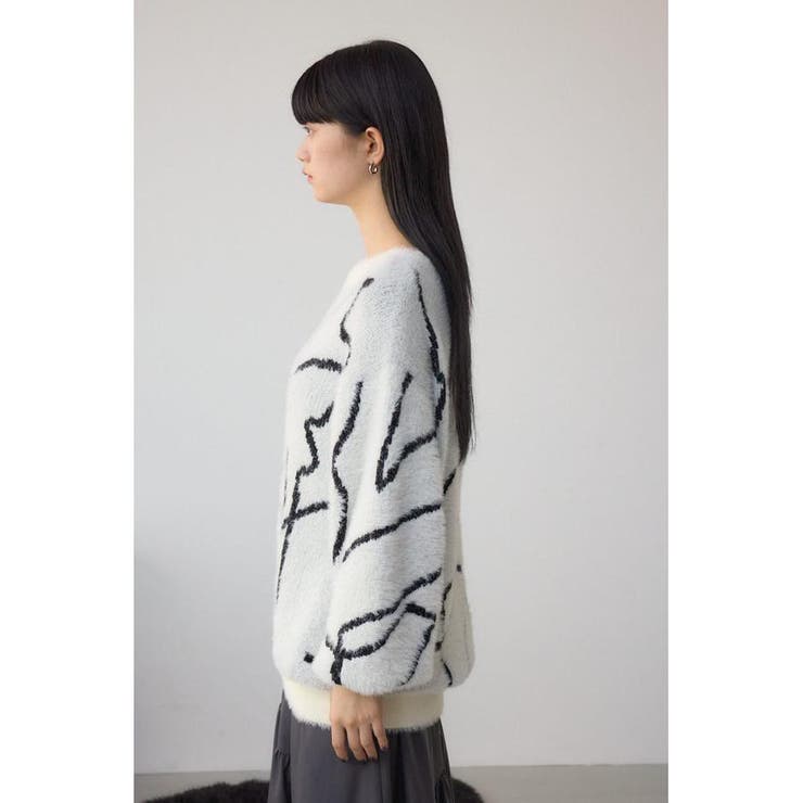 ニュアンス柄ニットトップス | AZUL BY MOUSSY | 詳細画像6 