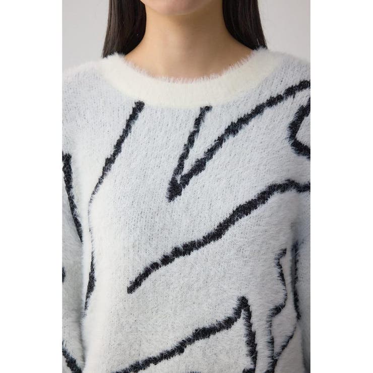 ニュアンス柄ニットトップス | AZUL BY MOUSSY | 詳細画像8 