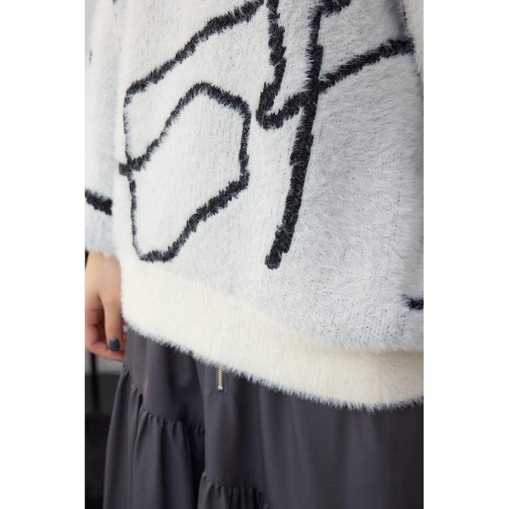 ニュアンス柄ニットトップス | AZUL BY MOUSSY | 詳細画像11 