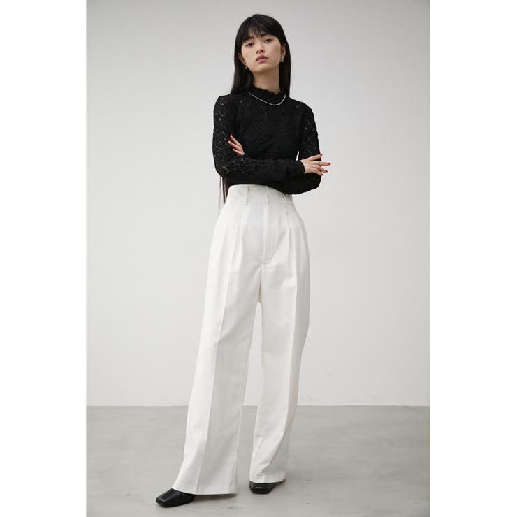 FRONT DARTS HIGH WAIST PANTS | AZUL BY MOUSSY | 詳細画像4 
