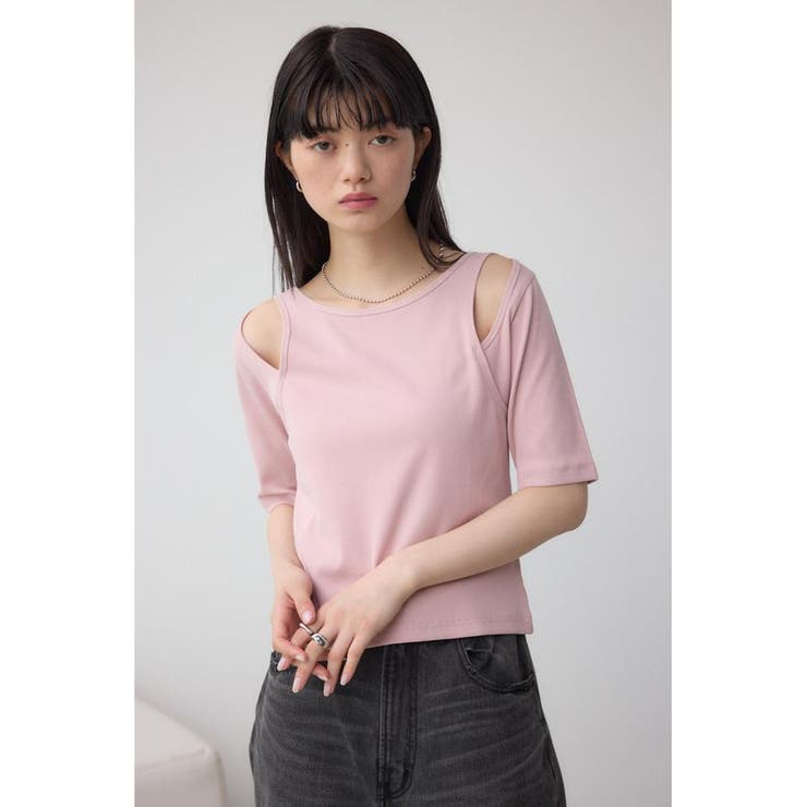 デザインネックショートTシャツ | AZUL BY MOUSSY | 詳細画像21 