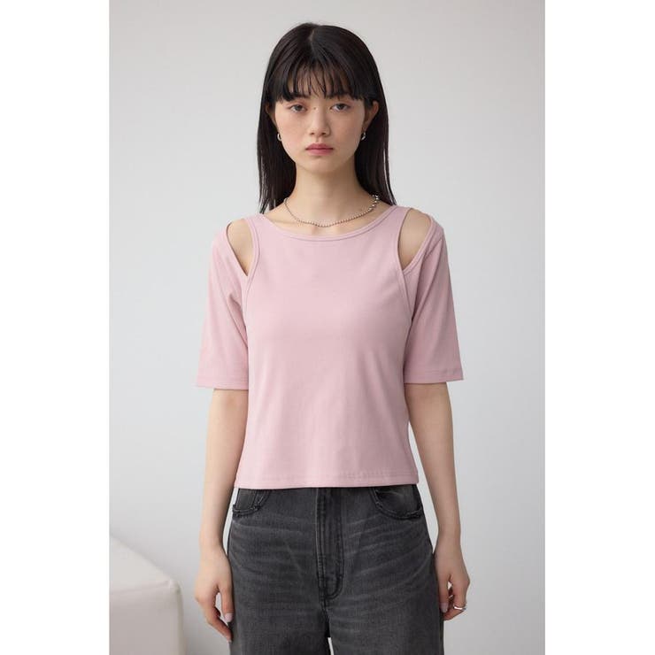 デザインネックショートTシャツ | AZUL BY MOUSSY | 詳細画像24 