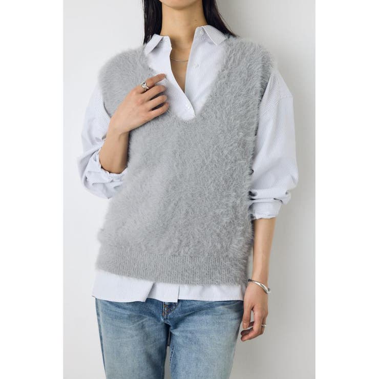 シャギーニットベスト | AZUL BY MOUSSY | 詳細画像20 
