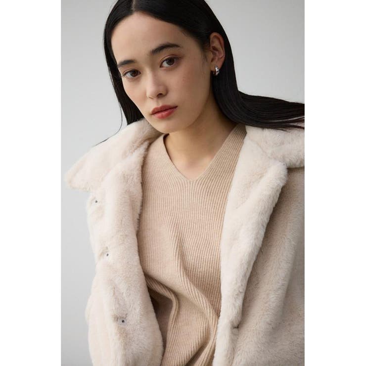 ファーショートコート[品番：AZLW0022918]｜AZUL BY MOUSSY