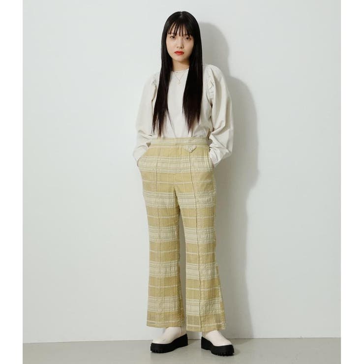 SHEER CHECK PANTS | AZUL BY MOUSSY | 詳細画像13 