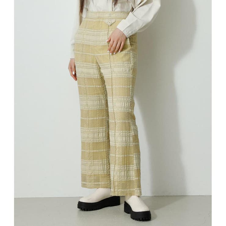 L/YEL1 | SHEER CHECK PANTS | AZUL BY MOUSSY
