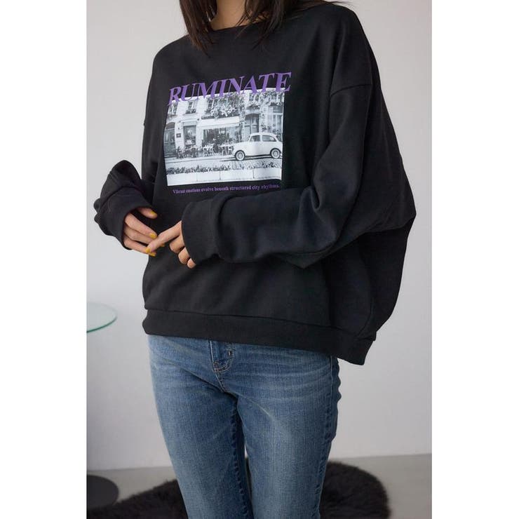 BLK | フォトプリントスウェット | AZUL BY MOUSSY