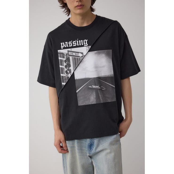 BLK | フォト切り替えTシャツ | AZUL BY MOUSSY