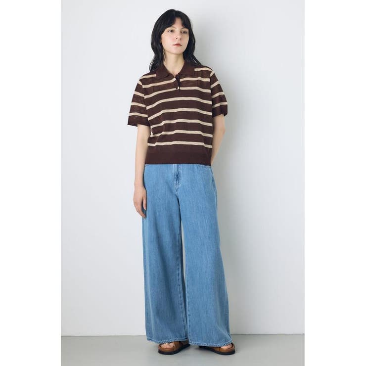 シアーポロニットトップス | AZUL BY MOUSSY | 詳細画像14 