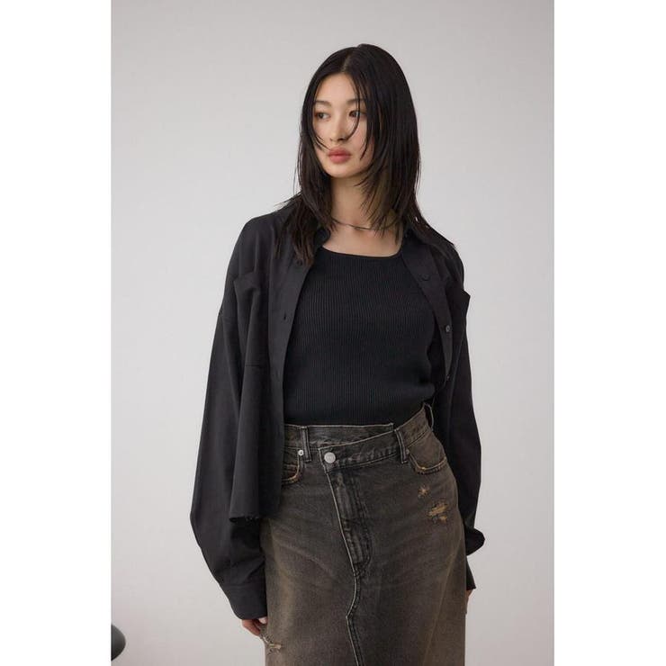 ラウンドヘムルーズシャツ | AZUL BY MOUSSY | 詳細画像3 