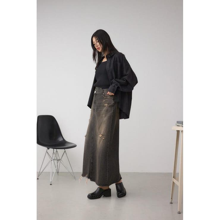 ラウンドヘムルーズシャツ | AZUL BY MOUSSY | 詳細画像4 