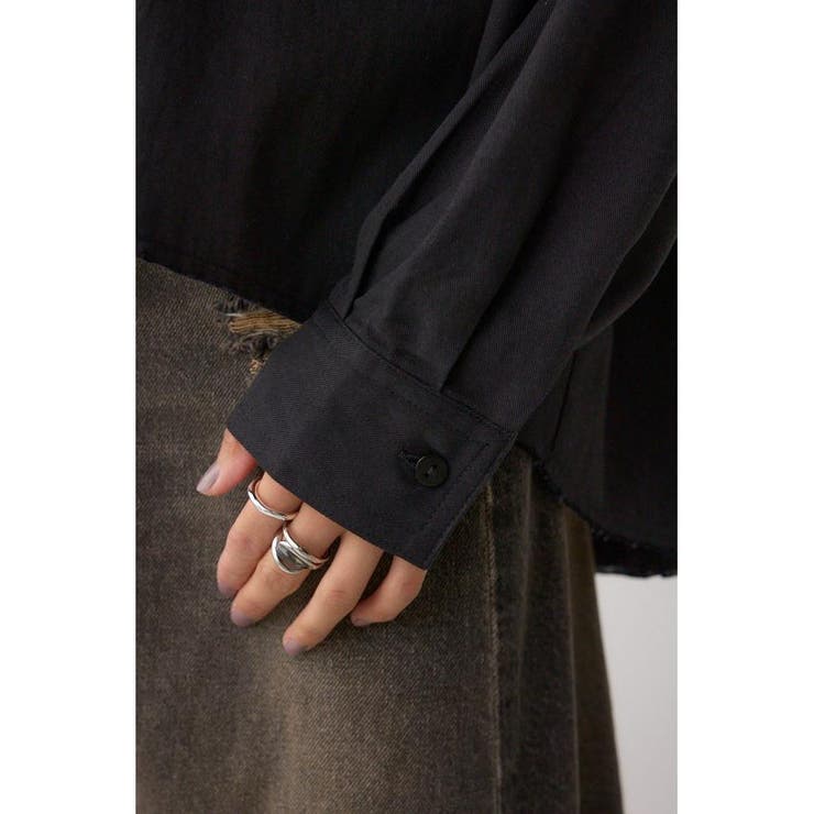 ラウンドヘムルーズシャツ | AZUL BY MOUSSY | 詳細画像11 