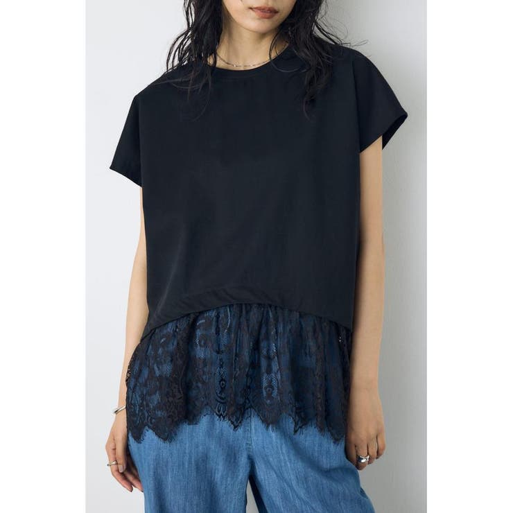 裾レースドッキングトップス | AZUL BY MOUSSY | 詳細画像11 
