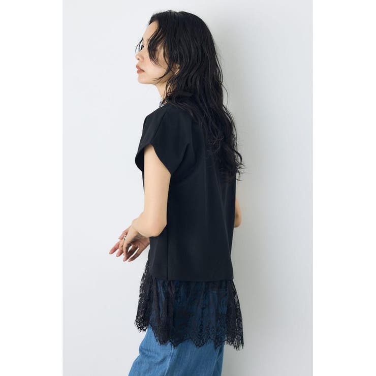 裾レースドッキングトップス | AZUL BY MOUSSY | 詳細画像12 