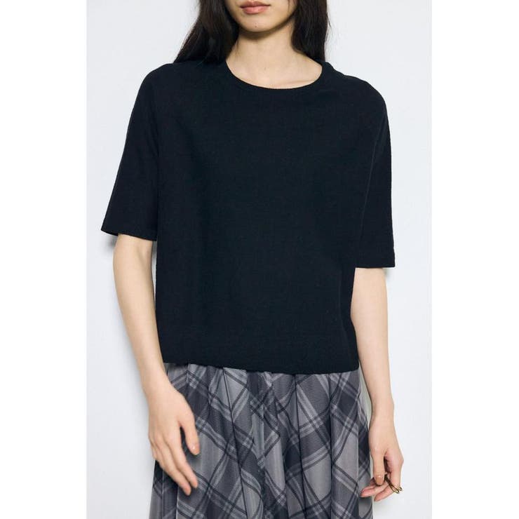 カシミヤミックスハーフスリーブニット | AZUL BY MOUSSY | 詳細画像12 