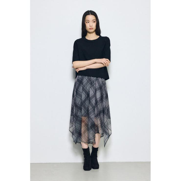 カシミヤミックスハーフスリーブニット | AZUL BY MOUSSY | 詳細画像15 